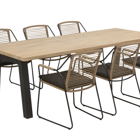 Small Image of 4 Seasons Outdoor Scandic 6 Seat Dining Set