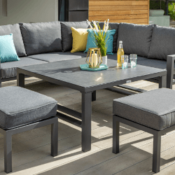 Small Image of Hartman Somerton Square Casual Dining Set with Stools - Xerix / Slate