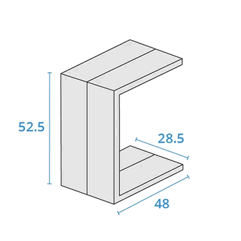 Elba Side Table - dimensions image