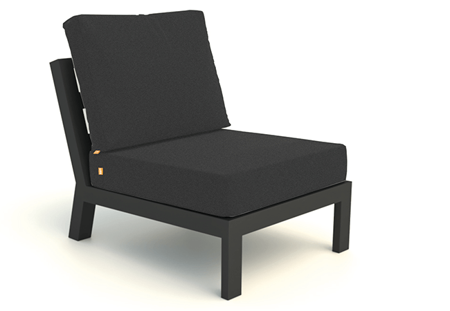 Image of LIFE Timber Soltex Aluminium Seating Extension - Lava / Graphite