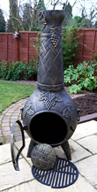 Grand Vino Weave Cast iron Chiemnea Fireplace