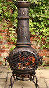Toledo Grape Cast Iron Chimenea with Grill