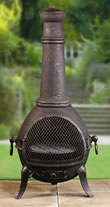 Extra Large Garden Chimenea Fireplace with Grill - 56022