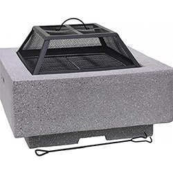 Extra image of Gardeco Cubo MGO Square Garden Fire Pit in Dark Grey