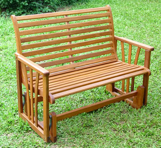 Garden on Hardwood Glider Garden Bench    109 99 Free Delivery Available