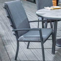 Extra image of EX-DISPLAY / COLLECTION ONLY - Hartman Vienna 4 Seat Round Dining Set in Xerix/Slate - NO PARASOL