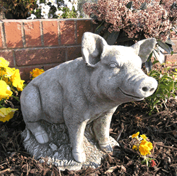 Garden on Percy The Pig Stone Garden Ornament Statue    44 9 Free Delivery