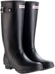 Wide Calf Black Huntress Wellies
