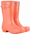 Hunter Gloss Coral Short Wellies