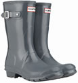 Hunter Gloss Graphite Short Wellies