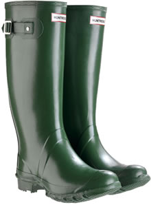Wide Calf Green Huntress Wellies