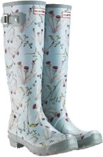 RHS Hunter Original Wellies- Thistle and Forget me not wellies