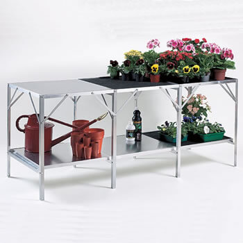 Image of Greenhouse Benching Two Tier 92cm wide x 117cm long - Slatted Surface