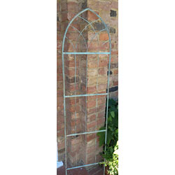 Extra image of Pair Of Verdigris Arched Metal Trellis Plant Support