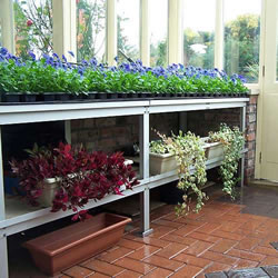 Small Image of Heavy Duty Greenhouse Benching - Two Tier - 20ft Long x 48