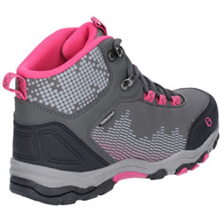 Extra image of Cotswold Ducklington Lace Kids' Boots in Grey/Pink - UK 5
