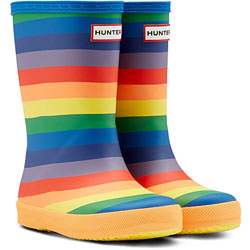 Small Image of Hunter Multicoloured Kids First Rainbow Print Wellingtons - INF 4