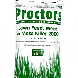 20kg sack of Proctors Lawn feed, weed and moss killer -