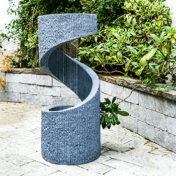 Image of Outdoor Spiral Water Feature Cement