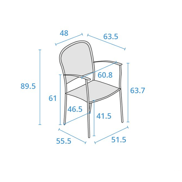 Chair dimensions image