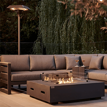 Kettler Elba Grande Corner Set with Universal Fire Pit Table - £2333 ...