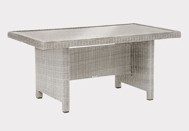 Image of Kettler Palma Glass Topped Table in White Wash