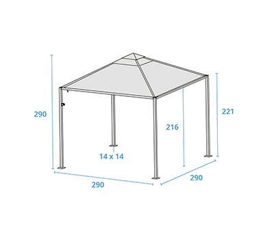 Kettler 3x3m Panalsol Pagoda - £449.1 | Garden4Less UK Shop