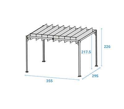 Kettler 3x3.5m Panalsol Louvre - £719.1 | Garden4Less UK Shop