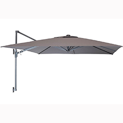 Extra image of Kettler 2.5m Wall Mounted Parasol with Square Grey Frame / Taupe Canopy