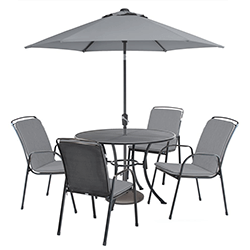 Extra image of Kettler Savita 4 Seat Dining Set - Slate