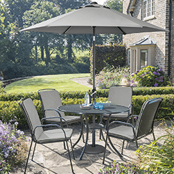 Small Image of Kettler Savita 4 Seat Dining Set - Slate