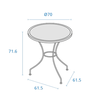 Table dimensions image