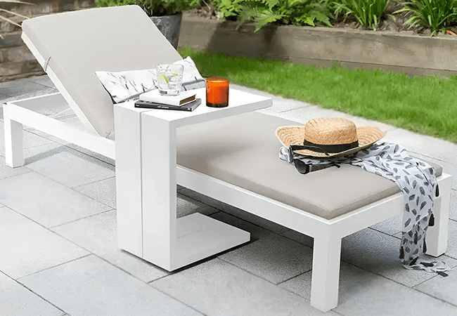 Image of Kettler Elba Lounger in White