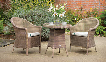 Image of EX DISPLAY / COLLECTION ONLY - Kettler RHS Harlow Carr Bistro Set in Natural