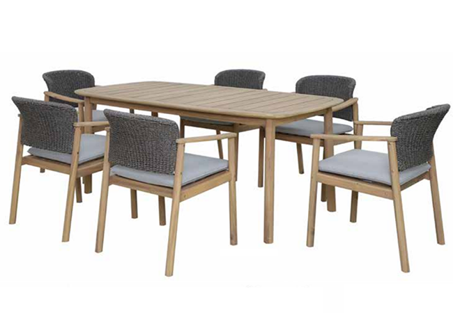 Image of Kettler Freeport 6 Seater Wooden Dining Set