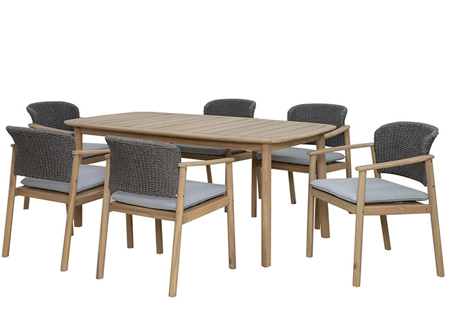 Image of Kettler Freeport 6 Seater Wooden Dining Set