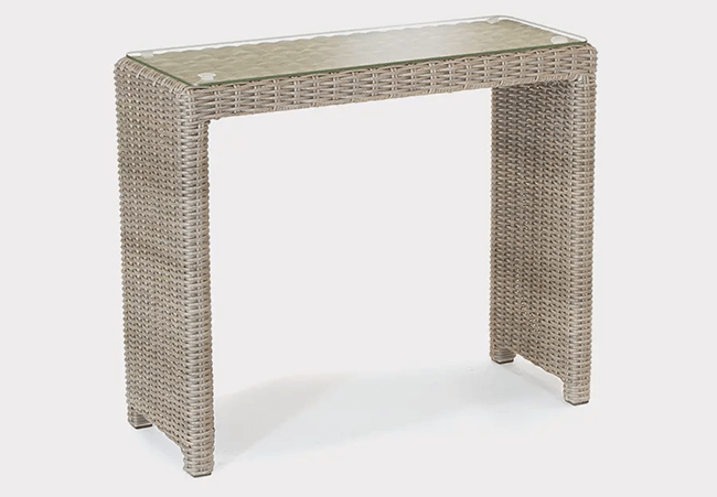 Image of Kettler Palma Glass Topped Side Table in Oyster