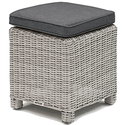 Small Image of Kettler Palma Stool with Signature Cushions in White Wash