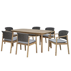 Small Image of Kettler Freeport 6 Seater Wooden Dining Set