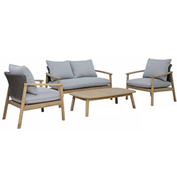 Small Image of Kettler Freeport 4 Seat Lounge Set with Coffee Table