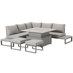 Small Image of Kettler Marina Corner Lounge Set with Adjustable Table