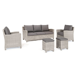 Extra image of Kettler Palma Signature Sofa Seating Set in White Wash/Taupe - No Table