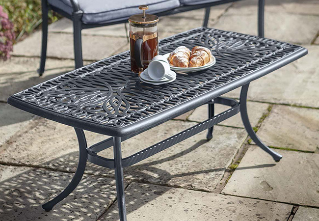 Image of Hartman Amalfi Rectangular Coffee Table in Antique Grey