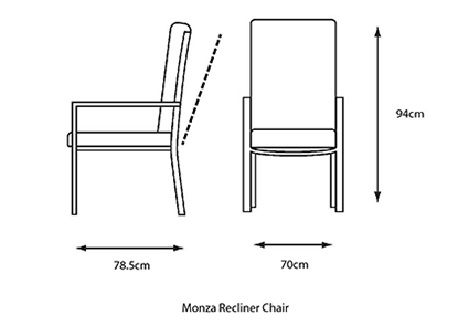 Chair dimensions image