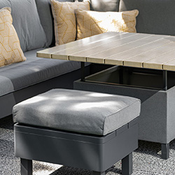 Extra image of LG Venice Open-Sided Modular Dining Set with Adjustable Table