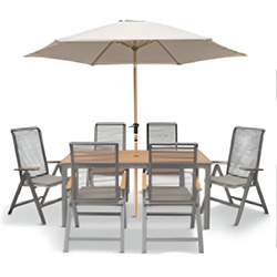 Small Image of LG Sanctuary 6 Seat Recliner Dining Set