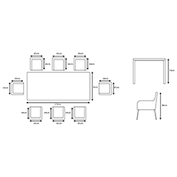 Extra image of LG Java 8 Seat Rectangular Dining Set with 2x3m Deluxe Parasol