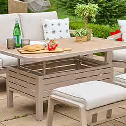 Extra image of LG Sorrento Lounge Dining Set with Adjustable Table