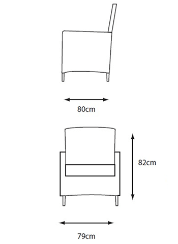 Lounge Chair - dimensions image