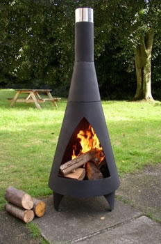 Colorado Black Extra Large Steel Chiminea by La Hacienda - £199 ...